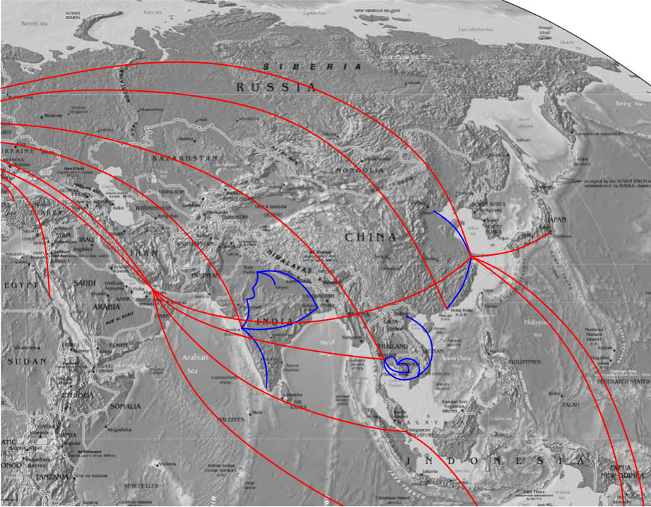 Asien: zum verkleinern bitte auf den Kontinent klicken