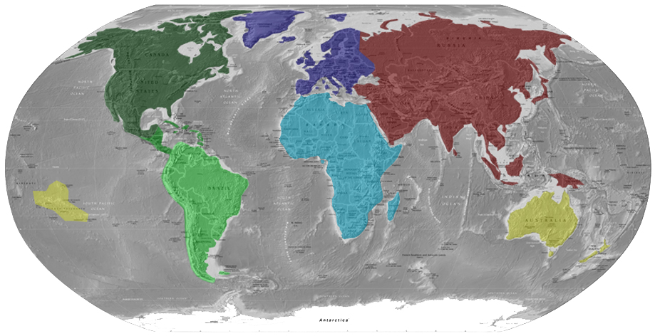 Bitte Kontinent auswählen